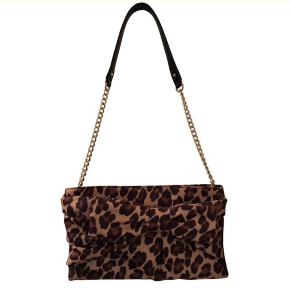 Kate Spade Esther Bow Leopard Nylon Shoulder Bag